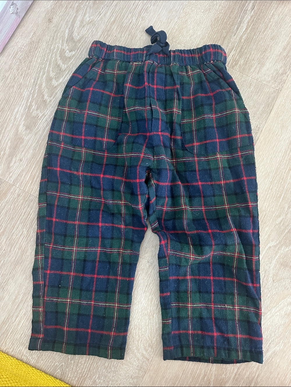 Children's Plaid Flannel Pajama Pants - Green/Navy